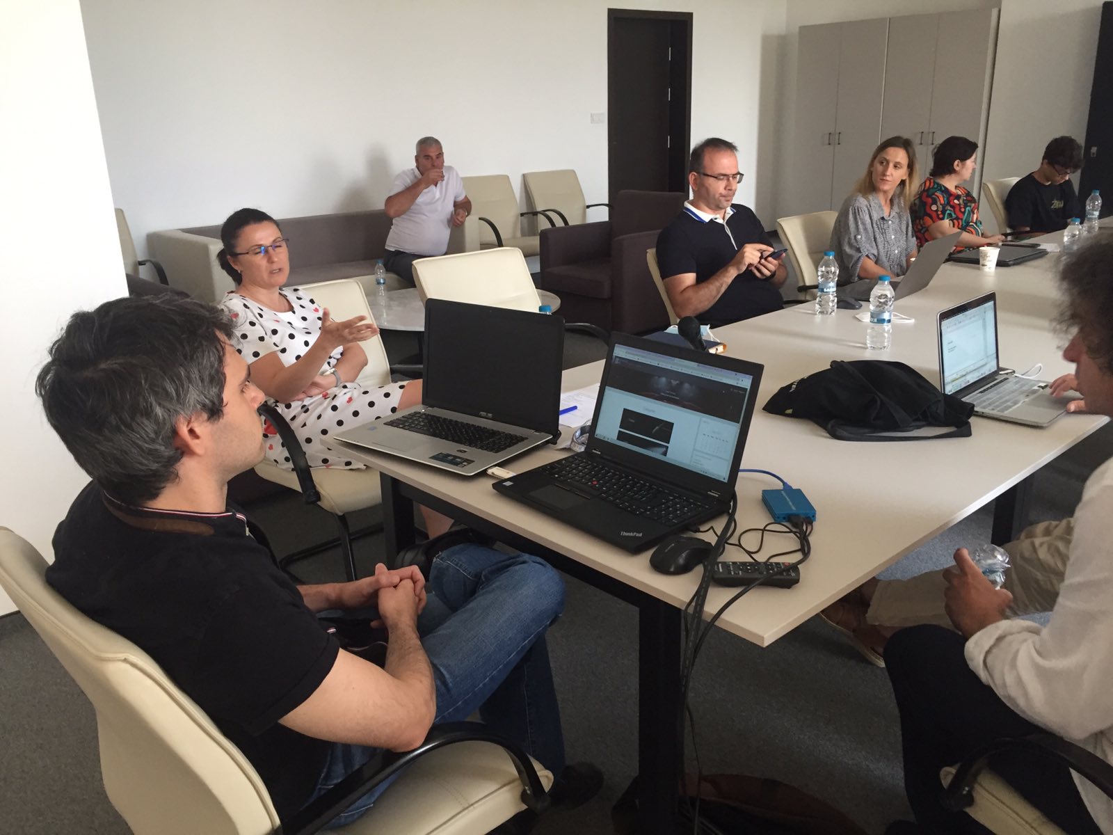 Leading a project meeting